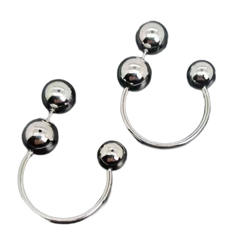 Metal Ball Earrings European and American Front and Back Studs Earrings Ladies Girls Travel Wedding Accessory