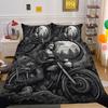 Beauty Skull Printed Home Textiles Twin Full Size Polyester Bed Clothes Teens Highend Soft Comforter Cover Sets