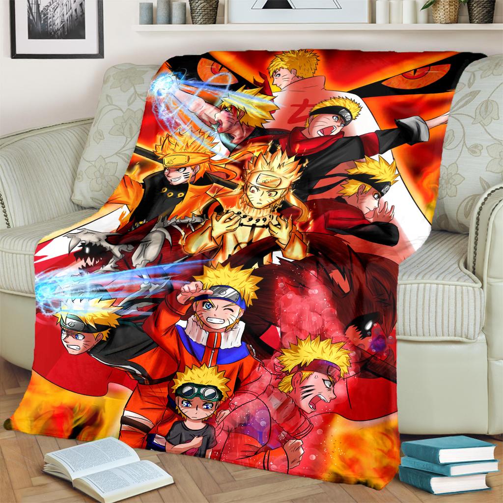 Anime-Print Blanket Warm Comfortable Flannel Blanket for Bedrooms, Sofas, Beds, Chairs, Picnics, Travel -LXR77