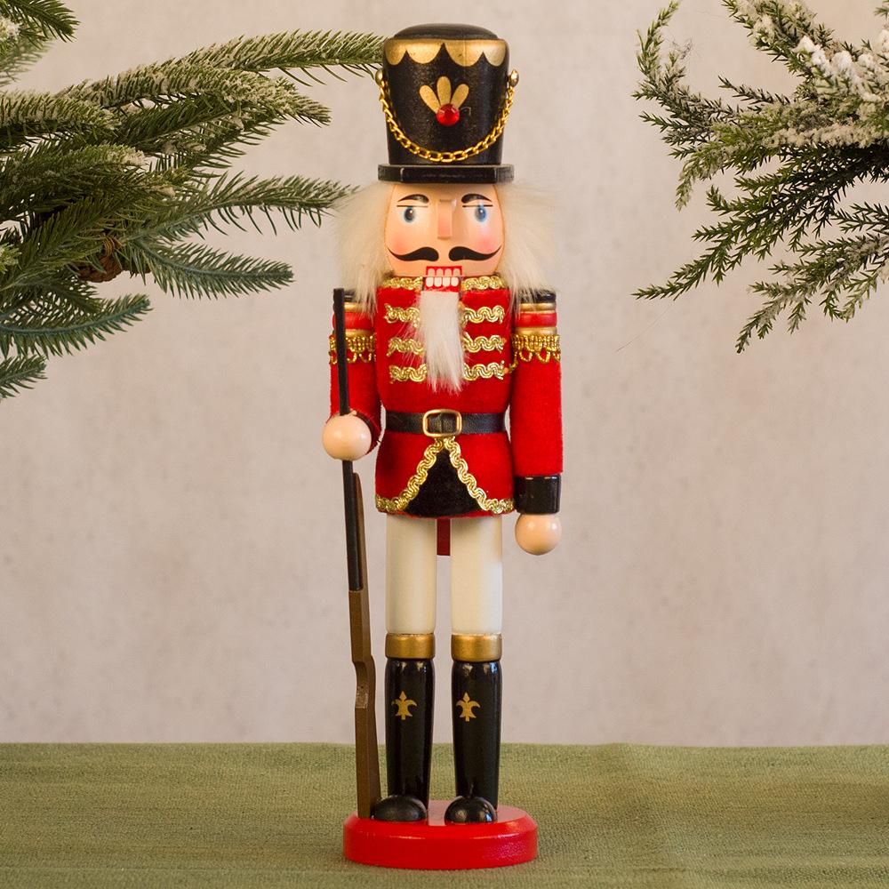 [MJ] Nutcracker Soldier Puppet Christmas 30CM Christmas Wine Cabinet Decoration