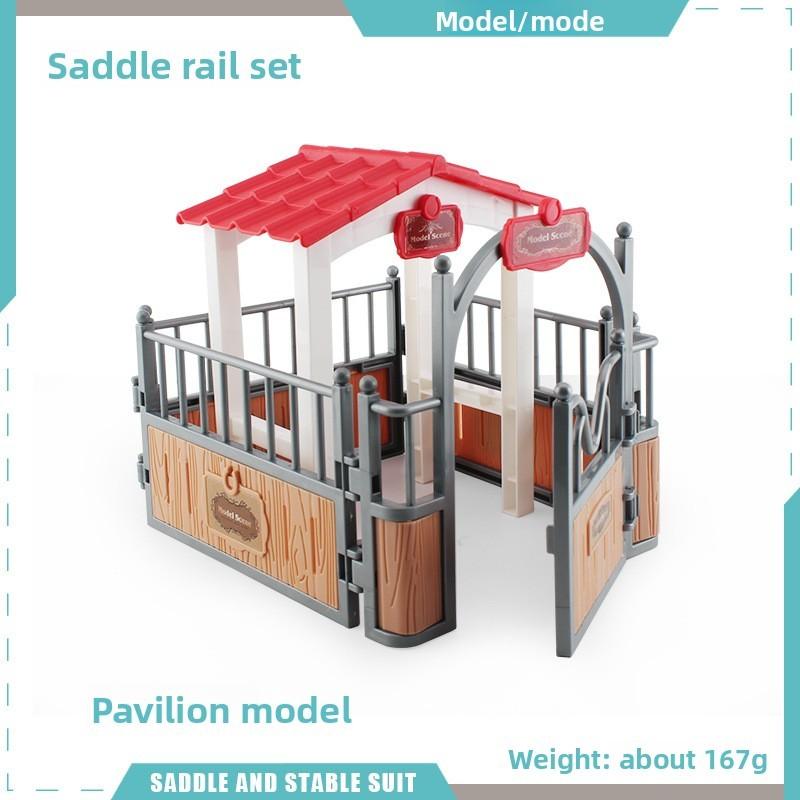 Farm Scene Decor Set With Plastic Fencing And Saddle For Hobbyists And Collectors