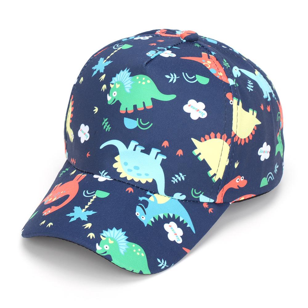 Cartoon Dinosaur Print Kids Baseball Caps Boys and Girls Summer Outdoor Sun Hats Cute Colorful Peaked Caps Children Travel Hat