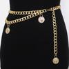 Metal Chain Multilayer Waist Belt With Gold Coins For Womens Dress And Sweater Accessories