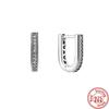 925 Sterling Silber Charm Doppel Creolen Ewige Herz Ohrringe Damen Mode Anhänger Funkelnde Pavé Ohrstecker Geschenke