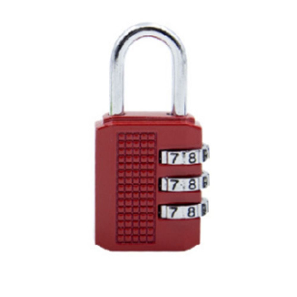 Travel 3 Dial Digit Luggage Padlock Dormitory Cabinet Lock Password Lock Backpack Zipper Lock