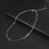 Paperclip Necklaces Titanium Steel Choker Necklaces for Men Women Link Oval Cable Chain Fashion Jewelry DIY Accessories