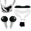 5 In 1 Silicone VR Face Cover Lens Cover Sweatproof Face Cushion Rocker Cap Glasses Cloth for Meta Quest 3 VR Headset