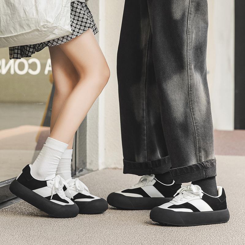 Ugly cute fluffy shoes original autumn new student platform casual retro moral training board shoes