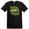 Camiseta Gráfica de Ilustración de Coche Vintage Coche Amarillo Clásico con Diseño Genial Camiseta