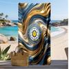 Leeds United Football Print Beach Towel, Large Soft Quick Dry Towel for Beach Camping Swimming