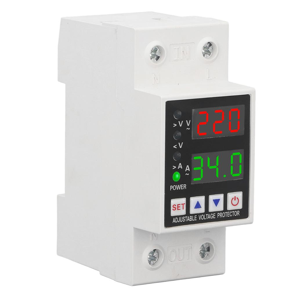 Protector Supratensiune Subtensiune AC230V Limită de Curent Întârziere Comutator cu Resetare Automată Tensiune