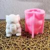 3D Bunnies Statue Silicone Candle Molds for Epoxy Resin Home Decoration Animal Figurine Silicone Molds Soap Making Molds
