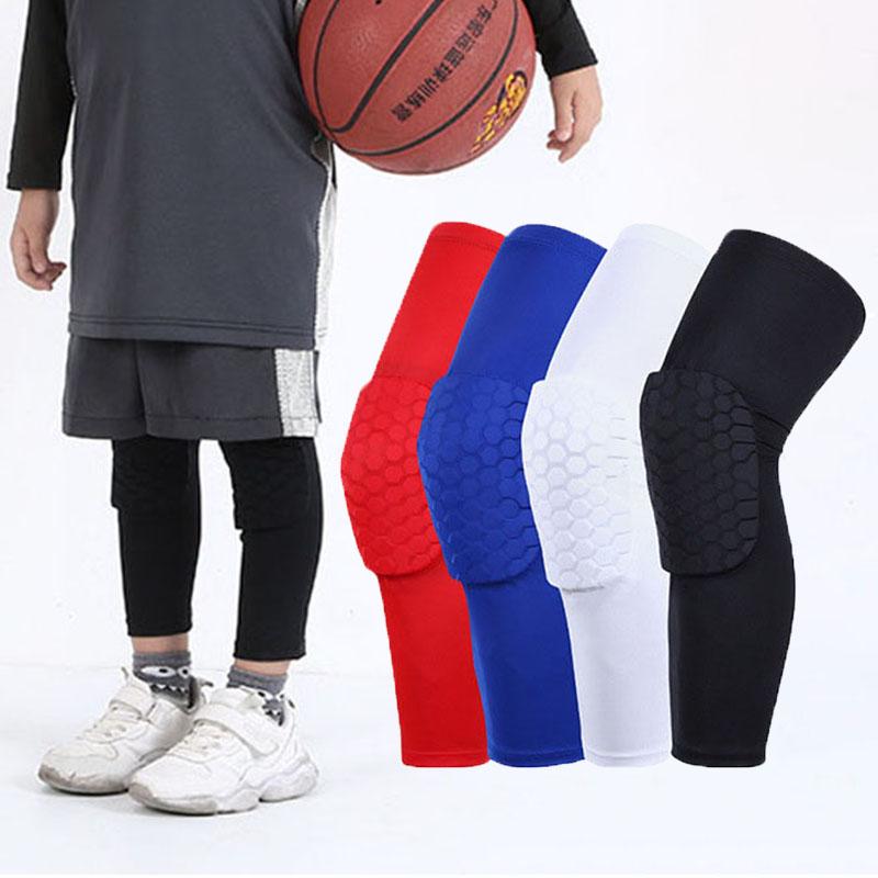 Sport Kniepolster Kompressions-Kniebandage Basketball Laufen Volleyball Fußball Für Kinder Sicherheit Fitnessstudio Training Knieschutz