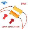 2 Sets Wirewound Resistor 50W 8ohm 50W 6ohm LED Decoder Load Resistors for Car Fix LED Bulb Fast Flash Turn Signal LED Resistor