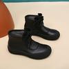 Women's Shoes Retro Flat Casual Heel Lace-up Thick Warm Spring and Autumn Ankle Boots Sneakers Fashion
