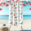 Sea Life Pattern with Whales and Starfish Beach Towel Quick-drying for Travel Outdoor Sports Jogging Beach and Swimming