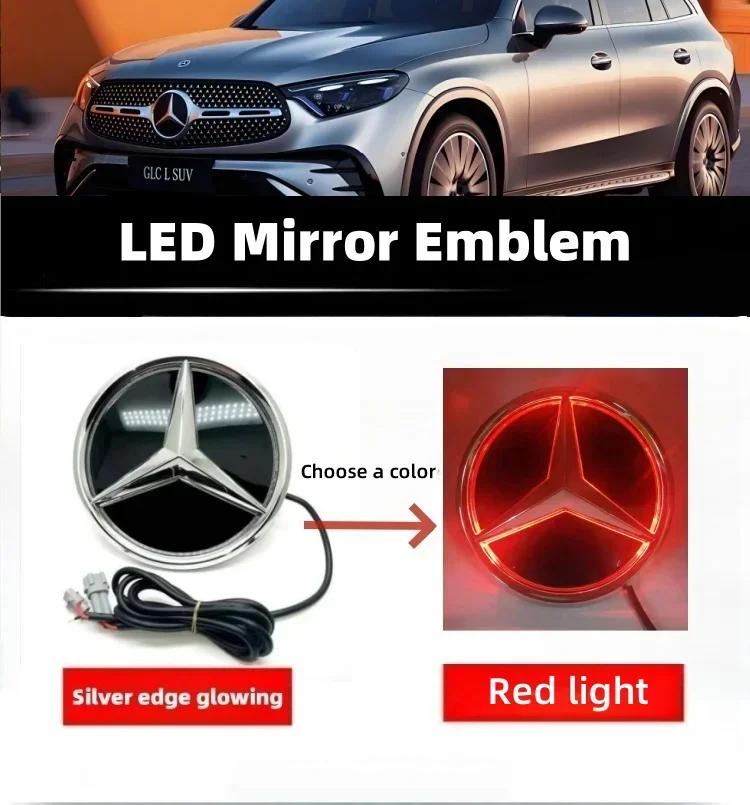 CEO1 For Benz AMG Star Emblem To Front Grille for for Mercedes Benz W205 W212 W213 W204 W166 CLA W253 GLK Car White Blue and LED Illu
