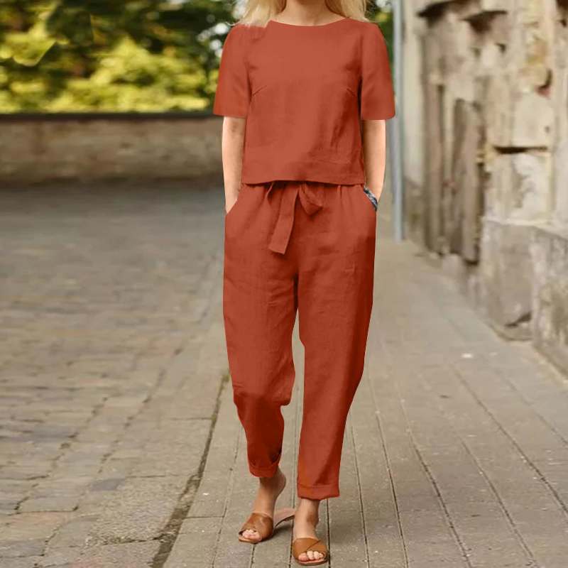 Women's Blouse and Trousers, A Summer Set of Two Objects with Trousers