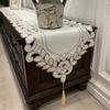 Table Flag American Polyester Fabric Hollow Embroidered Coffee Table Tablecloth Tv Cabinet Dust-Proof Long Tablecloth