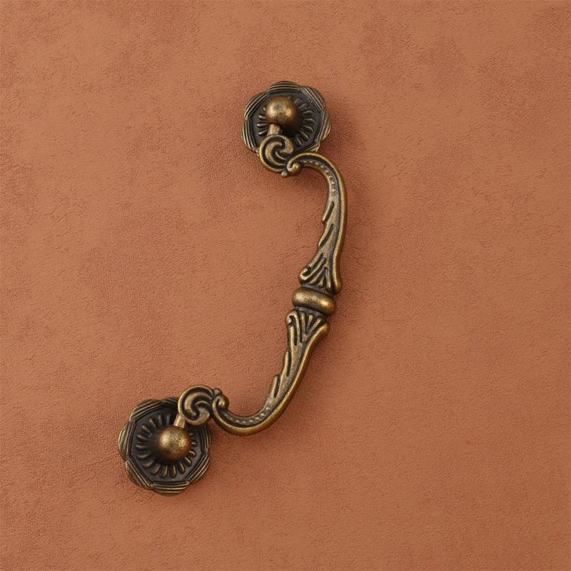 Comfortable Hold Bronze Furniture Pulls 86mm Hole Center Traditional Designs Easy To Use Suitable Living Room Bedroom