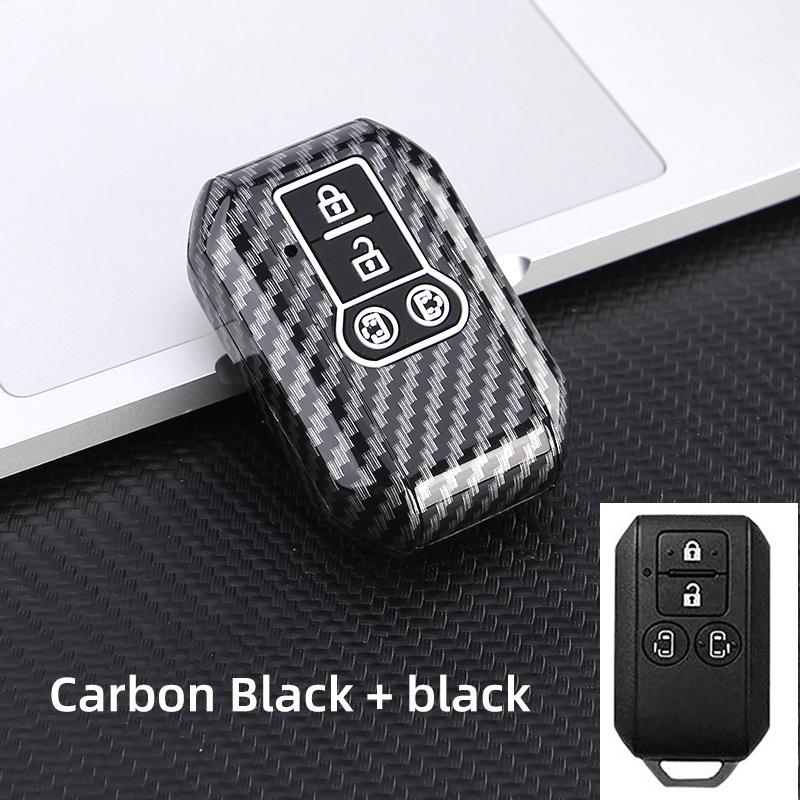 Carbon Car Key Case For Suzuki Swift Hybrid Jimney Baleno Ignis Xl7 Monopoly Ertiga Accurate Wagon R Accessories