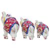 Set aus 3 Elefantenstatuen für Glück| Dekorative Tierfiguren Elefanten-Schauobjekte| Geschenk für Diwali Geburtstag Einweihung