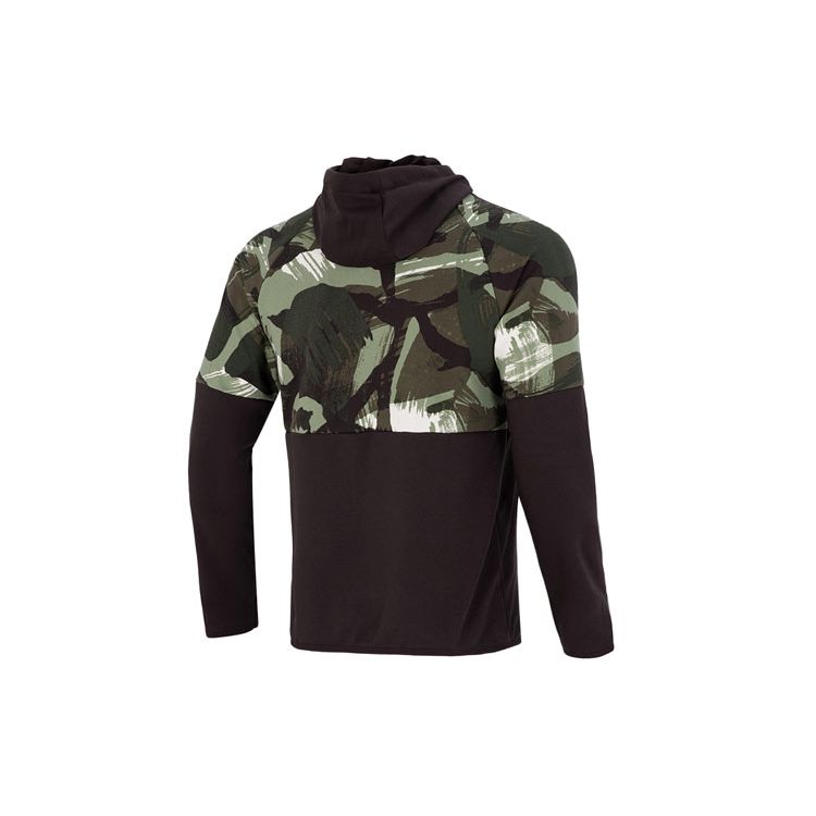Nike Dri-FIT Camouflage Panel Fleece Hooded Jacket Men Outerwear Black DQ4791-220
