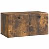 Wall Mounted TV Cabinet 59.5 X 31 X 30 Cm Smoked Oak