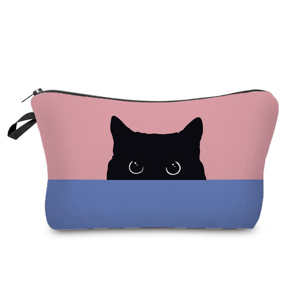 Dames Kattenprint Cosmetische Tas Toiletartikelen Organiseren Reizen Opbergkoffer 6440