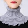 Unisex, Fake Turtleneck Collar, Warm, Autumn Winter, Neck Scarf, Soft, Fake Collar, Fashion, Knitted Scarves, Solid Color
