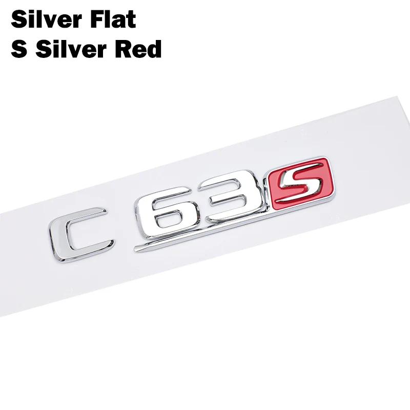 1Pc Car Tuning C Class W204 W205 C63 C63S Letter Logo 3D ABS Sticker Car Rear Trunk Emblem Nameplate Decals