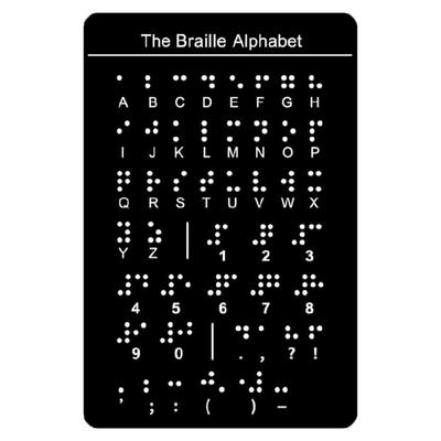 Professional Braille Letter Board with Raised Dots Number and Punctuation Learning Boards Portable Braille Teaching Aid
