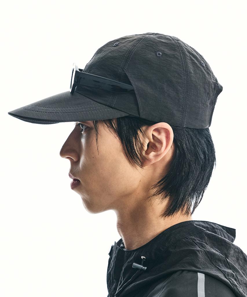 SSY Slow Workers Club Nylon Long Bill Cap Black