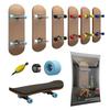 Non-Toxic Wooden Finger Skateboard 5-Layer Maple Wood Bearing Alloy Wheels Professional Portable Mini Fingertip Skate Toy For Kids Adults