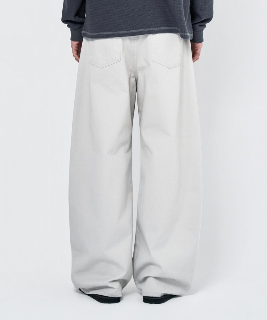 WAAR M293 Chino Wide Cotton Pants_Light Gray