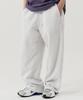 GNOK Curved Wide Sweatpants [White Melange]