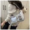 DIY Badge PU Leather Messenger Bag Harajuku Shoulder Bag Crossbody Bag Harajuku Fashion