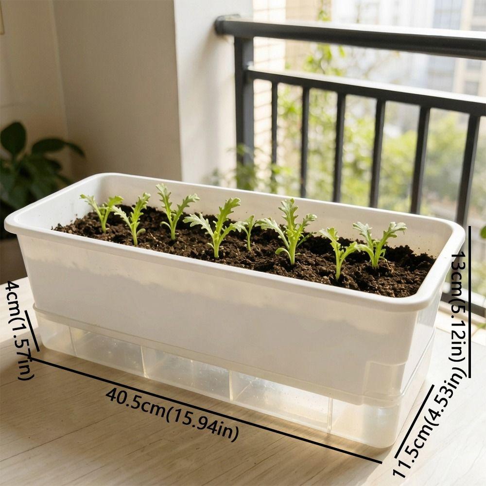 Plastic Hydroponic Plant Pots Thicken Cultivation Box Seedling Tray Self Watering Planting Container Plant Nursery Pot