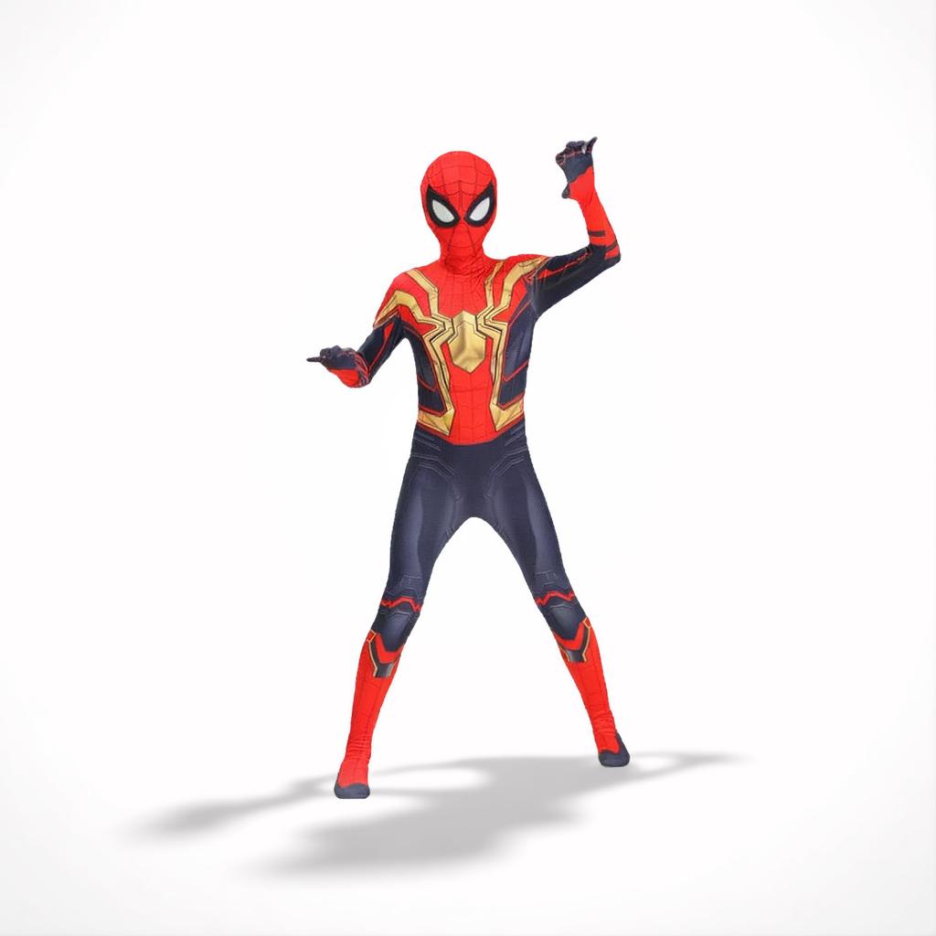 Halloween Spider-Man Bodysuit Gouden No Way Home Cosplay Kostuum Kinderen Volwassenen Rollenspel