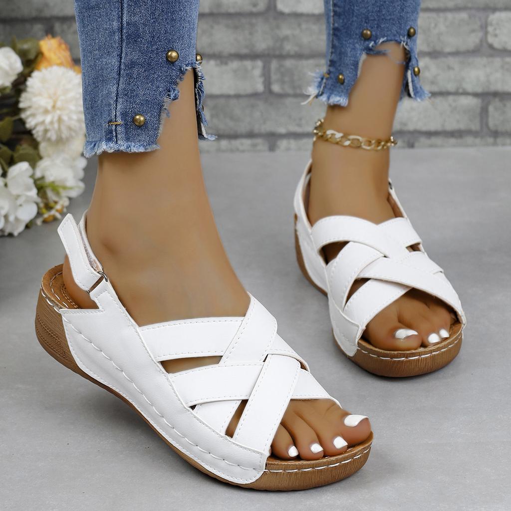 Women Fashion Thick Soled Sandals Casual Spring Summer Shoes Beach Fish Mouth Sandals