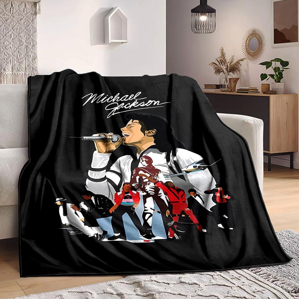 1 vnt. Michael Jackson pledas, lengvas flanelės pledas sofai, lovai, kelionėms, stovyklavimui, svetainei, biurui, sofai