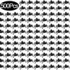 500/50pcs Black Mini Spider Horror Black Spider Simulation Haunted House Spider Decoration Kids Toy Halloween Party Decoration