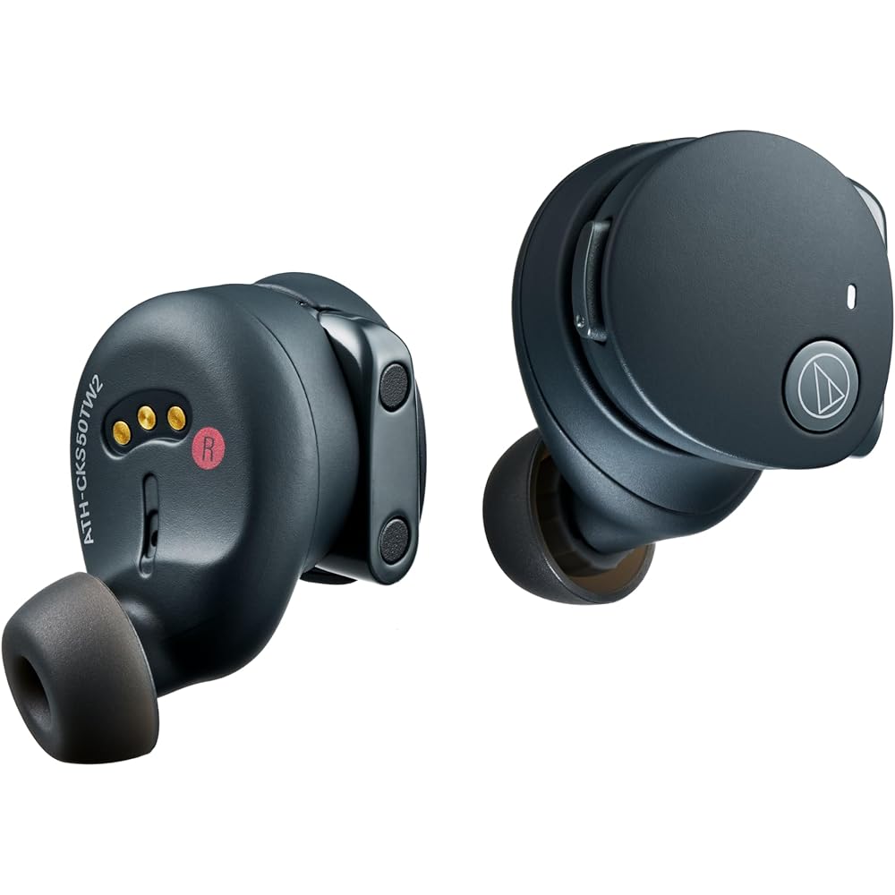 Audio-technica ATH-CKS50TW2 BK True Wireless Earbuds with Bluetooth, Magnetic Switch Function, Up To 65 Hours of Playback, IP55 Waterproof and Dustpro