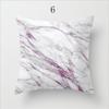 Elegant Marble Pattern Square Cushion Cover Made From Soft Peach Skin Fabric 18 Inches