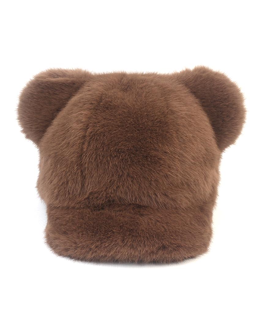 Yunibeosyeolkemiseuteuli Bear Brown Fur Ballcap