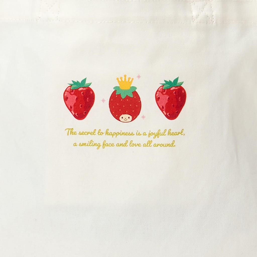 Sanrio Tote Bag Newspaper 50th Sanrio Characters Alloy W32 X D5 X H37cm Recommended Age 3 Years and Up 463132 (Strawberry Anniversary) Cotton/Zinc