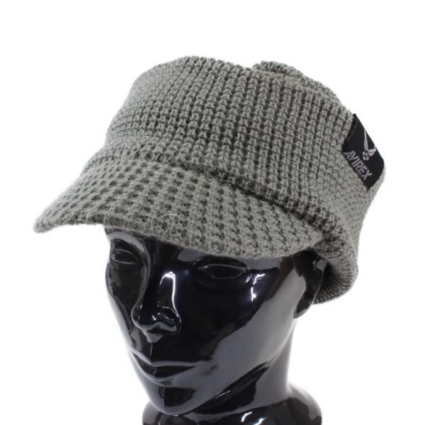 AVIREX Knit Cap Size L OSLO Clacabo Yarn Autumn/winter Grey