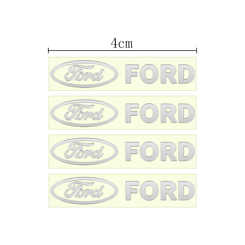 AAAMI1 Metal Emblem Auto Decor Decals Reflective Car Window Wiper Stickers For Ford Fiesta Fusion Mondeo Mustang Ranger Car Accessories