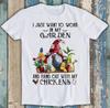 Gnome I Just Want To Work In My Garden Funny Meme Gift Tee T Shirt M1175