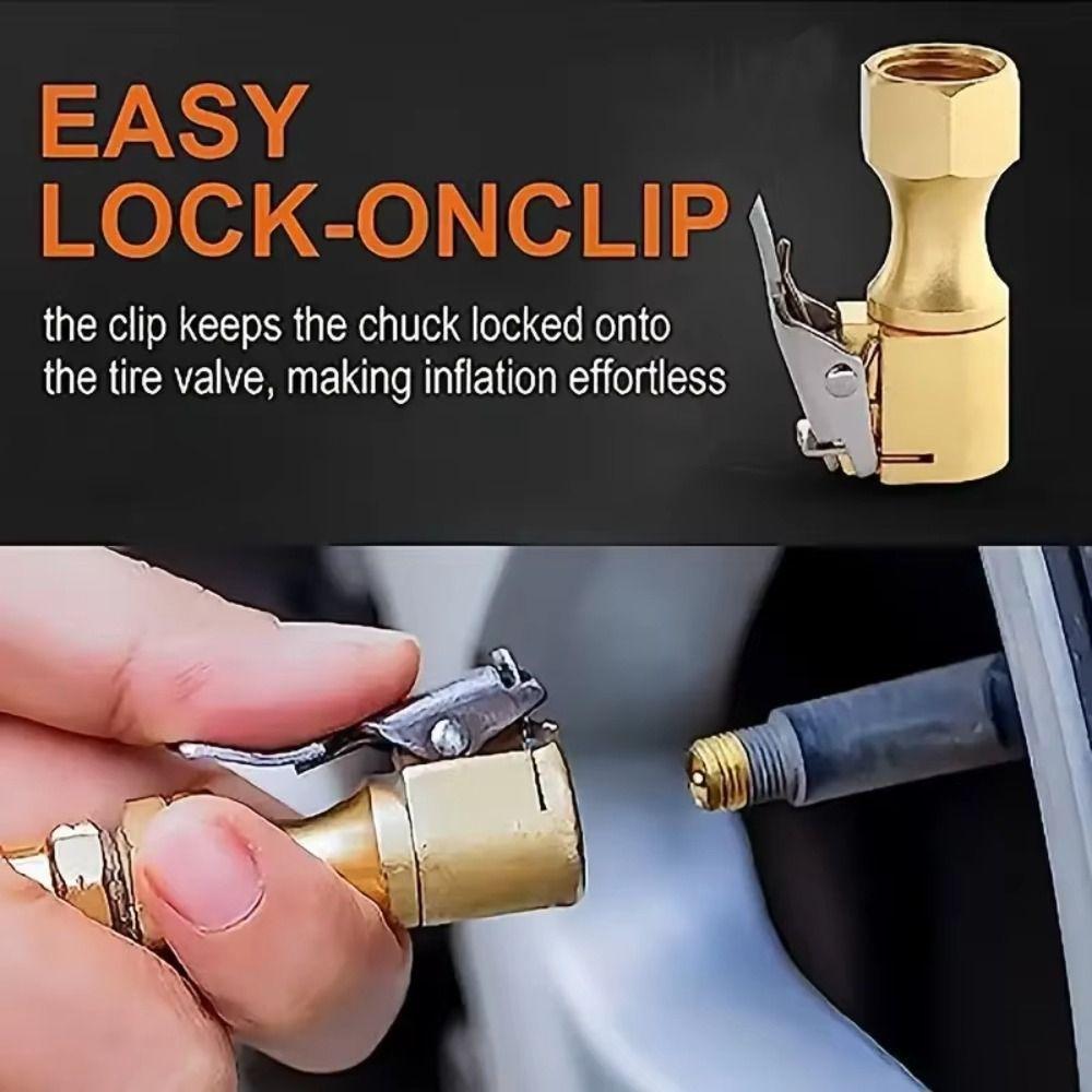Quick Connect Quick Connector Brass Construction Air Pump Nozzle Tire Pump Nozzle  Auto Parts